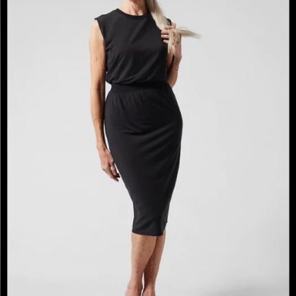 Athleta Black Midi Dress